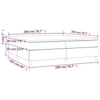 vidaXL Ramsäng med madrass grå 200x200 cm konstläder - Bild 10