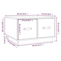 vidaXL Soffbord 60x53x35 cm massiv furu - Bild 10