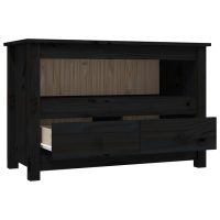 vidaXL Tv-bänk Svart 79x35x52 cm massiv furu - Bild 7