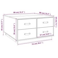 vidaXL Soffbord 80x80x45 cm massiv furu - Bild 10