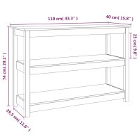 vidaXL Konsolbord 110x40x74 cm massiv furu - Bild 8