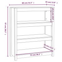 vidaXL Bokhylla 80x35x97 cm massiv furu - Bild 8