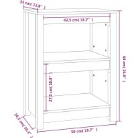 vidaXL Bokhylla honungsbrun 50x35x68 cm massiv furu - Bild 8