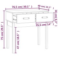 vidaXL Konsolbord 76,5x40x75 cm massiv furu - Bild 9