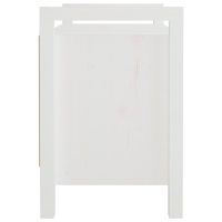 vidaXL Skobänk vit 80x40x60 cm massiv furu - Bild 5