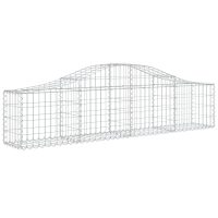 vidaXL Gabion bågformad 2 st 200x30x40/60 cm galvaniserat järn - Bild 3