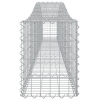vidaXL Gabioner bågformade 7 st 400x30x40/60 cm galvaniserat järn - Bild 5