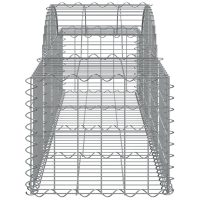 vidaXL Gabioner bågformade 6 st 200x50x40/60 cm galvaniserat järn - Bild 5