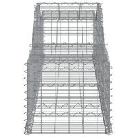 vidaXL Gabion bågformad 11 st 300x50x40/60 cm galvaniserat järn - Bild 5