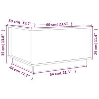 vidaXL Soffbord grå 60x50x35 cm massivt furu - Bild 10