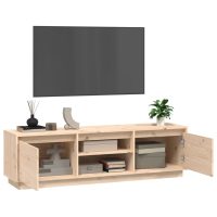 vidaXL Tv-bänk 140x35x40 cm massiv furu - Bild 5