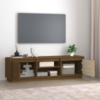 vidaXL Tv-bänk honungsbrun 140x35x40 cm massiv furu - Bild 3