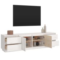 vidaXL Tv-bänk vit 176x37x47,5 cm massiv furu - Bild 5