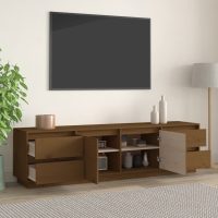 vidaXL Tv-bänk honungsbrun 176x37x47,5 cm massiv furu - Bild 3