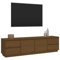 vidaXL Tv-bänk honungsbrun 176x37x47,5 cm massiv furu - Bild 4