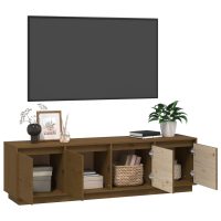 vidaXL Tv-bänk honungsbrun 156x37x45 cm massiv furu - Bild 5