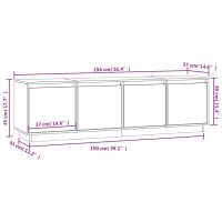 vidaXL Tv-bänk honungsbrun 156x37x45 cm massiv furu - Bild 10