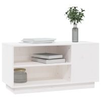 vidaXL Tv-bänk vit 80x35x40,5 cm massiv furu - Bild 4