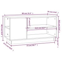 vidaXL Tv-bänk vit 80x35x40,5 cm massiv furu - Bild 9