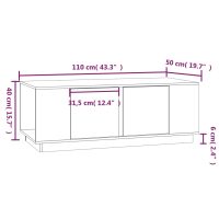 vidaXL Soffbord vit 110x50x40 cm massiv furu - Bild 9