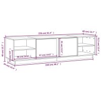 vidaXL Tv-bänk svart 156x40x40 cm massiv furu - Bild 10