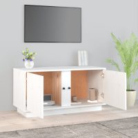 vidaXL Tv-bänk vit 80x35x40,5 cm massiv furu - Bild 3