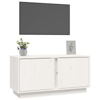 vidaXL Tv-bänk vit 80x35x40,5 cm massiv furu - Bild 4