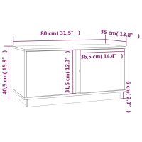 vidaXL Tv-bänk vit 80x35x40,5 cm massiv furu - Bild 10