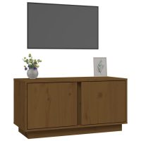 vidaXL Tv-bänk honungsbrun 80x35x40,5 cm massiv furu - Bild 4