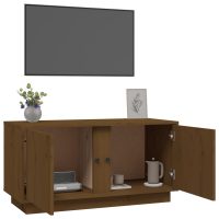 vidaXL Tv-bänk honungsbrun 80x35x40,5 cm massiv furu - Bild 5