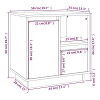 vidaXL Sängbord honungsbrun 50x34x50 cm massiv furu - Bild 11