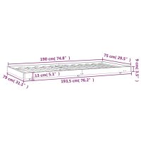 vidaXL Dagbädd vit 75x190 cm massivt furu - Bild 9