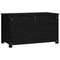 vidaXL Förvaringslåda svart 80x40x45,5 cm massiv furu - Bild 5