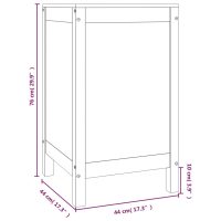 vidaXL Tvättkorg svart 44x44x76 cm massiv furu - Bild 10