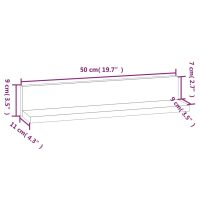 vidaXL Väggskåp 2 st honungsbrun 50x11x9 cm massiv furu - Bild 8