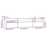 vidaXL Tv-bänk med LED-belysning sonoma ek 195x35x40 cm - Bild 12