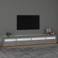 vidaXL Tv-bänk med LED-belysning betonggrå 270x35x40 cm - Bild 3