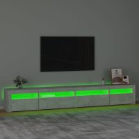 vidaXL Tv-bänk med LED-belysning betonggrå 270x35x40 cm - Bild 4