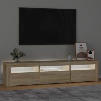 vidaXL Tv-bänk med LED-belysning sonoma ek 180x35x40 cm - Bild 3