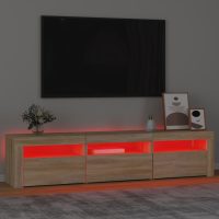 vidaXL Tv-bänk med LED-belysning sonoma ek 180x35x40 cm - Bild 5