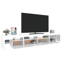 vidaXL Tv-bänk med LED-belysning vit högglans 260x36,5x40 cm - Bild 6