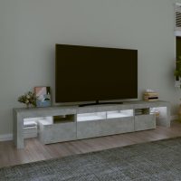 vidaXL Tv-bänk med LED-belysning betonggrå 230x36,5x40 cm - Bild 3