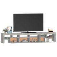 vidaXL Tv-bänk med LED-belysning betonggrå 230x36,5x40 cm - Bild 6