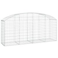 vidaXL Gabion bågformad 200x50x80/100 cm galvaniserat järn - Bild 2