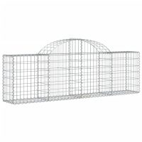 vidaXL Gabion bågformad 200x30x60/80 cm galvaniserat järn - Bild 2