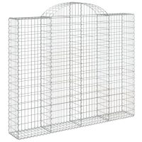 vidaXL Gabion bågformad 200x30x160/180 cm galvaniserat järn - Bild 2