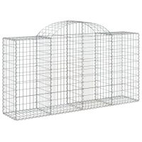 vidaXL Gabion bågformad 200x50x100/120 cm galvaniserat järn - Bild 2