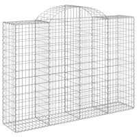 vidaXL Gabion bågformad 200x50x140/160 cm galvaniserat järn - Bild 2