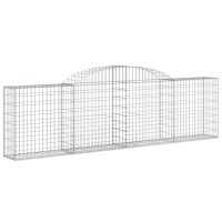 vidaXL Gabion bågformad 300x30x80/100 cm galvaniserat järn - Bild 2