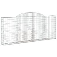 vidaXL Gabion bågformad 300x30x120/140 cm galvaniserat järn - Bild 2